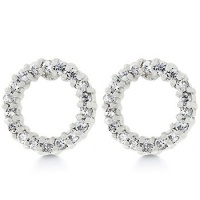 Studio 925 Cubic Zirconia Eternity Sterling Silver Earrings Studio 925 Cubic Zirconia Eternity Sterling Silver Earrings