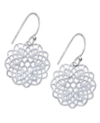 Simple charm. Giani Bernini's pretty circular earrings features a floral and filigree pattern in sterling silver. Approximate drop: 1 inch. Simple charm. Giani Bernini's pretty circular earrings features a floral and filigree pattern in sterling silver. Approximate drop: 1 inch.