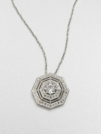 EXCLUSIVELY AT SAKS.COM. A brilliant piece in a geometric design with vintage appeal on a link chain. CrystalsCubic zirconiaRhodium-plated brassLength, about 16 to 18 adjustablePendant size, about .75Lobster clasp closureImported EXCLUSIVELY AT SAKS.COM. A brilliant piece in a geometric design with vintage appeal on a link chain. CrystalsCubic zirconiaRhodium-plated brassLength, about 16 to 18 adjustablePendant size, about .75Lobster clasp closureImported