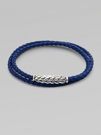 Brightly-hued woven leather with magnetic chevron clasp of sterling silver.LeatherLength, about 24Imported Brightly-hued woven leather with magnetic chevron clasp of sterling silver.LeatherLength, about 24Imported