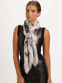 A bewitching skull is surrounded by a garden of mushrooms on this classic pashmina scarf.90% modal acrylic/10% cashmereAbout 55 X 55Dry cleanMade in Italy A bewitching skull is surrounded by a garden of mushrooms on this classic pashmina scarf.90% modal acrylic/10% cashmereAbout 55 X 55Dry cleanMade in Italy