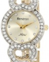 Armitron Women's 753339CHGP NOW Swarovski Crystal Accented Gold-Tone Heart Dress Watch