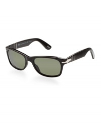 Designed and crafted in Italy, Persol - from the Italian per il sole meaning for the sun - is a favorite among tastemakers and celebrities for its impeccable fit and incredible clarity. The brand's patented Meflecto temples offer a secure fit, while crystal-tempered sunglass lenses provide protection with distortion-free vision. With a brand character that can best be described as classy, exclusive, stylish, and unique, Persol continues to go beyond trends. Designed and crafted in Italy, Persol - from the Italian per il sole meaning for the sun - is a favorite among tastemakers and celebrities for its impeccable fit and incredible clarity. The brand's patented Meflecto temples offer a secure fit, while crystal-tempered sunglass lenses provide protection with distortion-free vision. With a brand character that can best be described as classy, exclusive, stylish, and unique, Persol continues to go beyond trends.