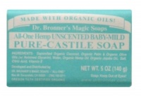 Dr. Bronner's Mild Aloe Baby Soap Bar Made with Organic Ingredients 5 oz. Dr. Bronner's Mild Aloe Baby Soap Bar Made with Organic Ingredients 5 oz.