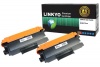 LINKYO Compatible 2 Pack Brother TN450 Black Toner Cartridge