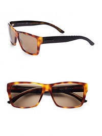 A tortoise shell pattern and textured black temples give these classic full-rim sunglasses a stylish twist.Brown gradient lens100% UV protectiveMade in Italy A tortoise shell pattern and textured black temples give these classic full-rim sunglasses a stylish twist.Brown gradient lens100% UV protectiveMade in Italy