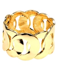 Great style always comes full circle. What's more, the stretch design of Nine West's chic bracelet will make it your favorite get-up-and-go accessory. Crafted from gold tone mixed metal. Approximate diameter: 2-1/2 inches. Great style always comes full circle. What's more, the stretch design of Nine West's chic bracelet will make it your favorite get-up-and-go accessory. Crafted from gold tone mixed metal. Approximate diameter: 2-1/2 inches.