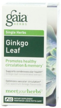 Gaia Herbs Ginkgo Leaf, 60 Liquid Phyto-Capsules Gaia Herbs Ginkgo Leaf, 60 Liquid Phyto-Capsules