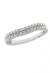 Effy Jewlery 14K White Gold Diamond Contour Band, .31 TCW Ring size 7 Effy Jewlery 14K White Gold Diamond Contour Band, .31 TCW Ring size 7