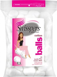 Swisspers Cotton Balls Jumbo Plus Size, 70 Count Swisspers Cotton Balls Jumbo Plus Size, 70 Count