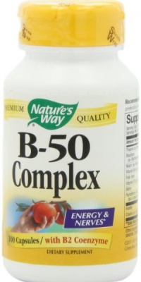 Nature's Way Vitamin B-50 Complex, Capsules, 100-Count Nature's Way Vitamin B-50 Complex, Capsules, 100-Count