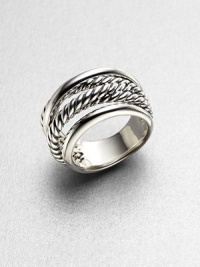 From the Crossover Collection. A simple, yet iconic design of cables in a wrapped crossover style. Sterling silverImported From the Crossover Collection. A simple, yet iconic design of cables in a wrapped crossover style. Sterling silverImported
