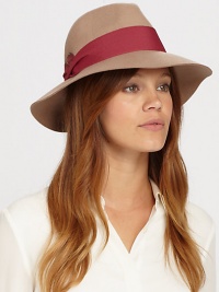 Remain warm and stylish this season with this floppy fedora style trimmed with pleated cotton band and feather detail for a timeless finish.WoolOne size fits mostSpot cleanImported Remain warm and stylish this season with this floppy fedora style trimmed with pleated cotton band and feather detail for a timeless finish.WoolOne size fits mostSpot cleanImported