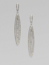 EXCLUSIVELY AT SAKS. A stunning style featuring an elongated oval accented with brilliant pavé crystals. CrystalsRhodium-plated brassDrop, about 2½Post backImported EXCLUSIVELY AT SAKS. A stunning style featuring an elongated oval accented with brilliant pavé crystals. CrystalsRhodium-plated brassDrop, about 2½Post backImported