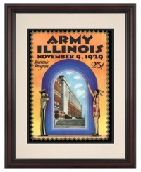 Get a souvenir from the 1929 college football season. This handsomely framed and beautifully restored program cover from the Army-Illinois game is something collectors and fans can truly cherish. Get a souvenir from the 1929 college football season. This handsomely framed and beautifully restored program cover from the Army-Illinois game is something collectors and fans can truly cherish.