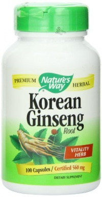 Nature's Way Ginseng, Korean, 100 Capsules Nature's Way Ginseng, Korean, 100 Capsules