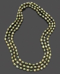 A touch of natural beauty for any outfit, this necklace features green cultured freshwater pearls (7-8mm). Approximate length: 64 inches. A touch of natural beauty for any outfit, this necklace features green cultured freshwater pearls (7-8mm). Approximate length: 64 inches.