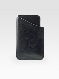 A style of innovation and incredible versatility, this sliding card case rendered from full grain leather features an embossed paisley design for a signature touch.Cotton twill/leather liningLeather5W x 3HImported A style of innovation and incredible versatility, this sliding card case rendered from full grain leather features an embossed paisley design for a signature touch.Cotton twill/leather liningLeather5W x 3HImported