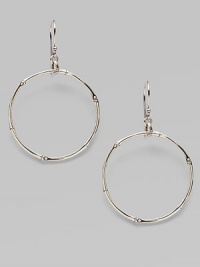 From the Bamboo Collection. Sterling silver circles of bamboo create a refined, delicate design.Sterling silver Length, about 2½ French wire Imported From the Bamboo Collection. Sterling silver circles of bamboo create a refined, delicate design.Sterling silver Length, about 2½ French wire Imported