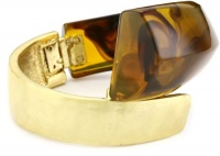 Kenneth Cole New York Urban Tort Tortoise and Gold Two-Toned Hinged Bracelet Kenneth Cole New York Urban Tort Tortoise and Gold Two-Toned Hinged Bracelet