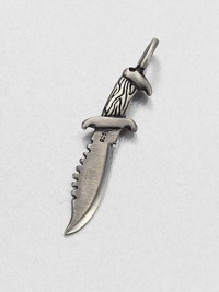 This sterling silver charm highlights impeccable craftsmanship and attention to detail and fine rhodium plating for a polished finish.Sterling silverAbout .43 x 1.95Made in USA This sterling silver charm highlights impeccable craftsmanship and attention to detail and fine rhodium plating for a polished finish.Sterling silverAbout .43 x 1.95Made in USA