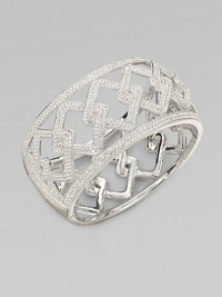 EXCLUSIVELY AT SAKS. A geometric design featuring an open-work link motif accented with brilliant pavé crystals. CrystalsRhodium-plated brassDiameter, about 2Tongue-and-box closureImported EXCLUSIVELY AT SAKS. A geometric design featuring an open-work link motif accented with brilliant pavé crystals. CrystalsRhodium-plated brassDiameter, about 2Tongue-and-box closureImported