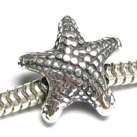 Queenberry Sterling Silver Starfish Star Fish Focal Bead Charm For Pandora European Charm Bracelets Queenberry Sterling Silver Starfish Star Fish Focal Bead Charm For Pandora European Charm Bracelets
