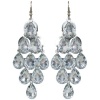 Chandelier Earrings, in Clear with Silver Finish