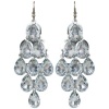 Chandelier Earrings, in Clear with Silver Finish