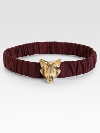 A gathered, elastic style is accented with a goldtone fox clasp.Width, about 1.75PolyamideImported A gathered, elastic style is accented with a goldtone fox clasp.Width, about 1.75PolyamideImported