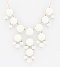Color Bubble BIB Statement Fashion Necklace - Pure White Color Bubble BIB Statement Fashion Necklace - Pure White