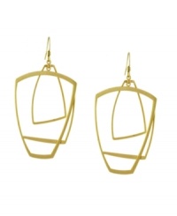 Get framed. BCBGeneration's dramatic drop earrings highlight cut-out shapes that have a unique face-framing effect. Crafted in vintage gold tone mixed metal. Approximate drop: 2 inches. Get framed. BCBGeneration's dramatic drop earrings highlight cut-out shapes that have a unique face-framing effect. Crafted in vintage gold tone mixed metal. Approximate drop: 2 inches.