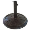 DC America UBP16161-BR Round Cast Stone Umbrella Base, Made from Rust Free Composite Materials, Bronze Powder Coated Finish