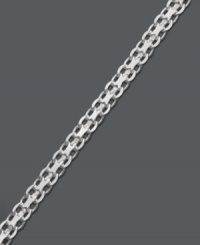 For standout style, add this last-minute touch. Giani Bernini's chic, Bismark link chain shines in sterling silver. Approximate length: 8 inches. For standout style, add this last-minute touch. Giani Bernini's chic, Bismark link chain shines in sterling silver. Approximate length: 8 inches.
