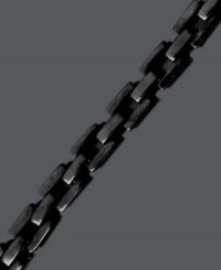 Get a grip on your edgier side. This bold men's bracelet features a chic square link in stainless steel and black ion-plated stainless steel. Approximate length: 8-1/2 inches. Get a grip on your edgier side. This bold men's bracelet features a chic square link in stainless steel and black ion-plated stainless steel. Approximate length: 8-1/2 inches.