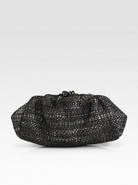 Offering an exquisite display of woven tweed, a clutch bag that is simply elegant. Clasp closureOne inside open pocketCotton lining12W X 6H X 3DImported Offering an exquisite display of woven tweed, a clutch bag that is simply elegant. Clasp closureOne inside open pocketCotton lining12W X 6H X 3DImported