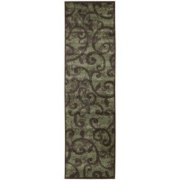 Nourison Interpretations Brown Geometric 2.3-Feet by 8-Feet Polyacrylic Runner Rug Nourison Interpretations Brown Geometric 2.3-Feet by 8-Feet Polyacrylic Runner Rug