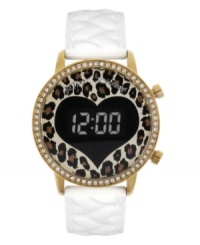 A delightfully quirky take on the digital watch design, by Betsey Johnson. A delightfully quirky take on the digital watch design, by Betsey Johnson.