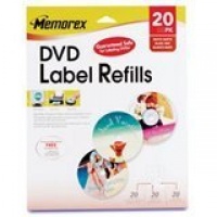 Memorex White Matte DVD Label Refills Memorex White Matte DVD Label Refills