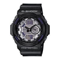 G-SHOCK BLACK BAND W/SILVER FAC GA150MF-8AC MENS G-SHOCK BLACK BAND W/SILVER FAC GA150MF-8AC MENS
