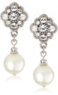 1928 Bridal Amore Dazzling Pearl Drop Earrings