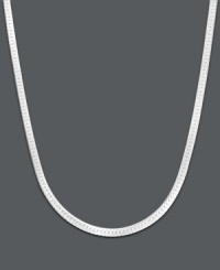 Elevate your style with a chic layer for your neckline. Necklace features a flat herringbone chain crafted in 14k white gold. Approximate length: 20 inches. Approximate width: 1.25 mm. Elevate your style with a chic layer for your neckline. Necklace features a flat herringbone chain crafted in 14k white gold. Approximate length: 20 inches. Approximate width: 1.25 mm.