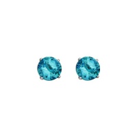 .925 Sterling Silver Rhodium Plated 3mm December Birthstone Round CZ Solitaire Basket Stud Earrings for Baby and Children & Women with Screw-back (Deep Blue) .925 Sterling Silver Rhodium Plated 3mm December Birthstone Round CZ Solitaire Basket Stud Earrings for Baby and Children & Women with Screw-back (Deep Blue)
