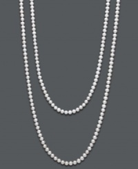 A modern take on a traditional pearl necklace. Belle de Mer takes cues from the latest layering trend by producing an ultra-long, ultra-shimmery pearl strand. Crafted from cultured freshwater pearls (7-8 mm). Approximate length: 54 inches. A modern take on a traditional pearl necklace. Belle de Mer takes cues from the latest layering trend by producing an ultra-long, ultra-shimmery pearl strand. Crafted from cultured freshwater pearls (7-8 mm). Approximate length: 54 inches.