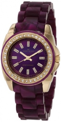 Anne Klein Women's 10/9668PMPR Swarovski Crystal Accented Purple Marbleized Gold-Tone Bracelet Watch Anne Klein Women's 10/9668PMPR Swarovski Crystal Accented Purple Marbleized Gold-Tone Bracelet Watch