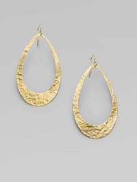 From the Crinkle Collection. Cutout teardrops of hammered 18k gold make a bold yet elegant statement.18k gold Length, about 3 Ear wire Imported From the Crinkle Collection. Cutout teardrops of hammered 18k gold make a bold yet elegant statement.18k gold Length, about 3 Ear wire Imported
