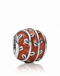 Organic lines and bright color bring this silver and enamel PANDORA charm to life. Organic lines and bright color bring this silver and enamel PANDORA charm to life.