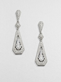 EXCLUSIVELY AT SAKS. A vintage-inspired style featuring hand-set, brilliant pavé crystals in a framed chandelier drop design. CrystalsCubic zirconiaRhodium-plated brassDrop, about 2.25Post backImported EXCLUSIVELY AT SAKS. A vintage-inspired style featuring hand-set, brilliant pavé crystals in a framed chandelier drop design. CrystalsCubic zirconiaRhodium-plated brassDrop, about 2.25Post backImported