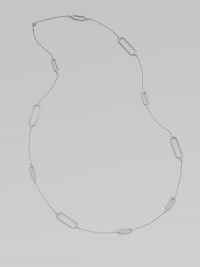 EXCLUSIVELY AT SAKS. A delightful style with dazzling crystal accented, art deco-inspired, rectangular stations. CrystalsRhodium plated brassLength, about 42Lobster clasp closureImported EXCLUSIVELY AT SAKS. A delightful style with dazzling crystal accented, art deco-inspired, rectangular stations. CrystalsRhodium plated brassLength, about 42Lobster clasp closureImported