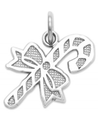 Sweeten the season. This petite candy cane charm makes the perfect addition to your holiday collection. Crafted in 14k white gold with textured design. Approximate length: 7/10 inch. Approximate width: 3/5 inch. Sweeten the season. This petite candy cane charm makes the perfect addition to your holiday collection. Crafted in 14k white gold with textured design. Approximate length: 7/10 inch. Approximate width: 3/5 inch.